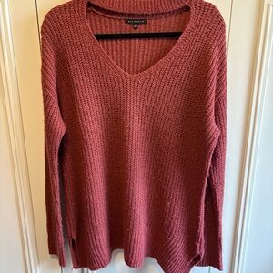 Staccato Women's V-Neck Sweater - Brick Red